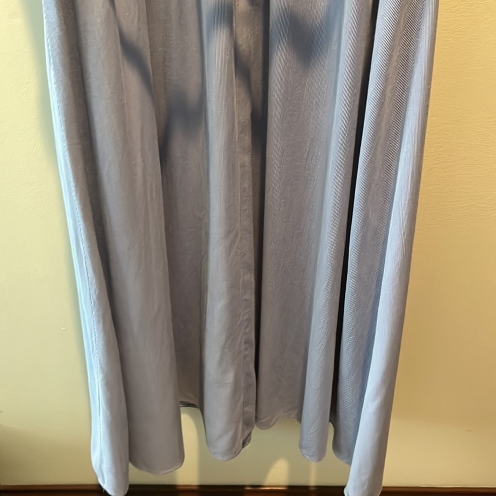 Piccalino Petites 🎉HP🎉Blue/white mini vertical  Striped Dress  Midi    Size 6P - Picture 9 of 13